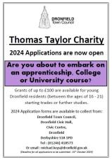 Thomas Taylor Charity - 2024 Applications now open